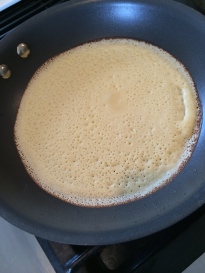 The batter must be thin enough to pour to make a light pancake